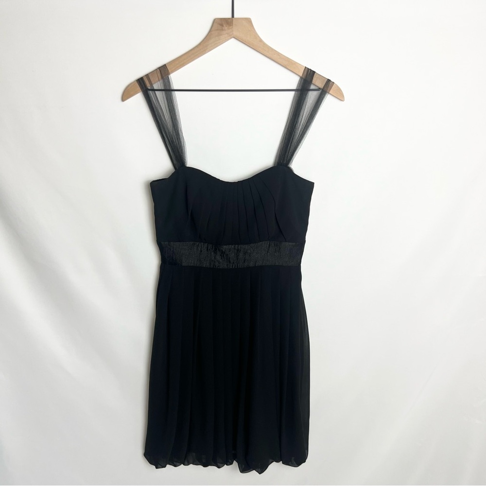 White House Black Market Pleated Chiffon Cocktail Dress